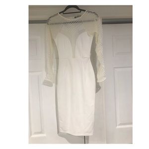 Long sleeve white dress